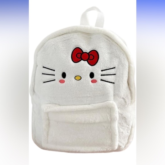 Hello Kitty Other - Hello Kitty Plush Backpack with Red Bow,
